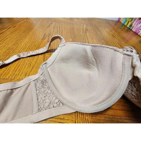 Jessica Simpson Biege Pink Unwire Padded Bra Size 42C - Picture 6 of 12